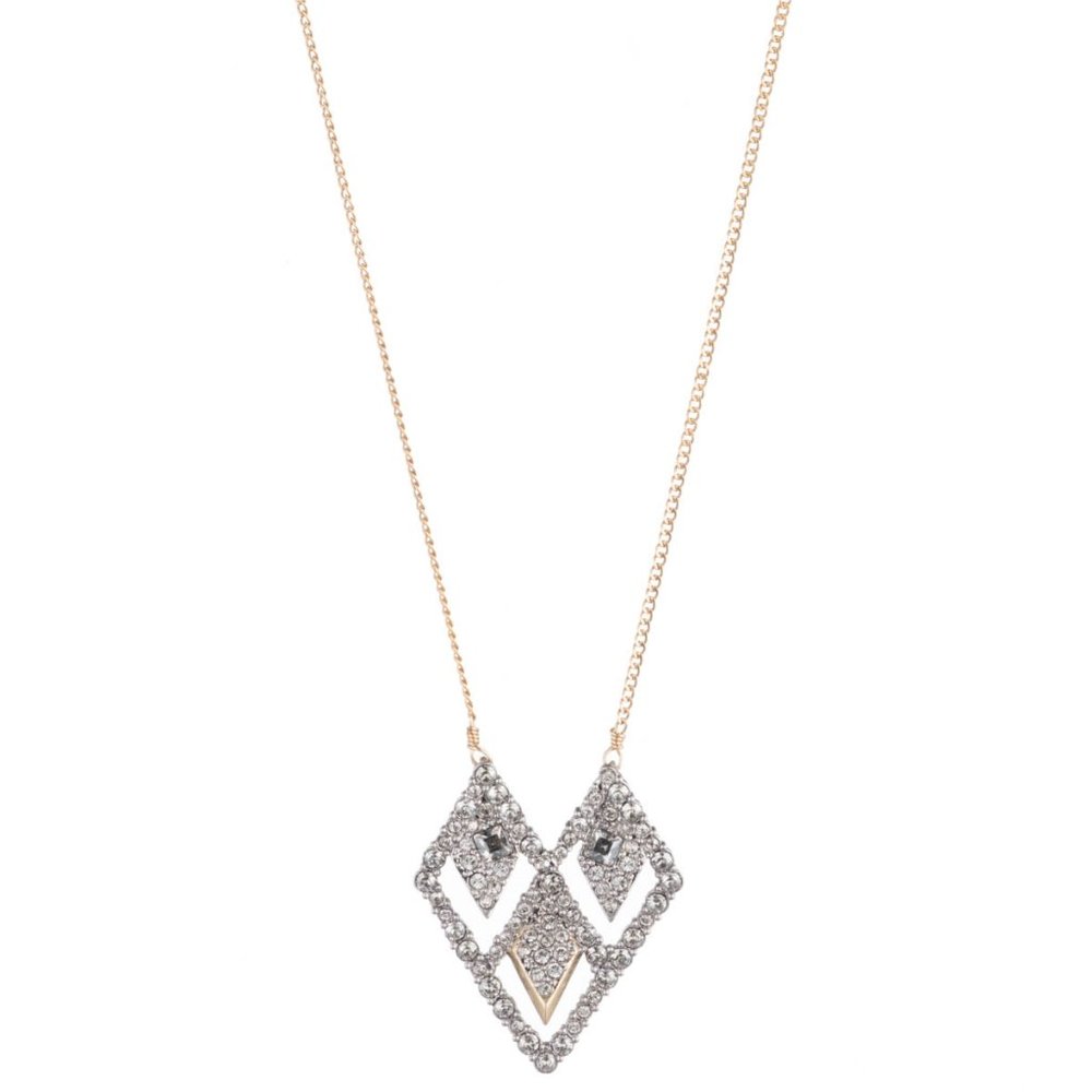 Crystal Encrusted Lattice Necklace